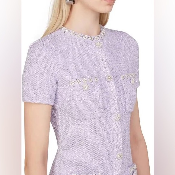 Self-Portrait Sequin Knit Mini Dress - Picture 4 of 7